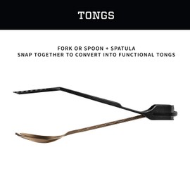 Gerber Gear ComplEAT Camping Utensils Set for Outdoor Cooking, Camping Cutlery with Fork, Spoon, Tongs, Spatula and Multi-Functional Tool, Burnt Bronze