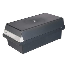 HAN card index box DIN A6 landscape - innovative, attractive design for 1,300 cards with a large labeling field, black, 956-13