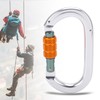 Locking Carabiner Clip Aluminum Alloy Oval Locking Heavy Duty Carabiner