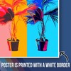 Palm Plant Pop Art Colorful Polyptych Poster - Vibrant Pop