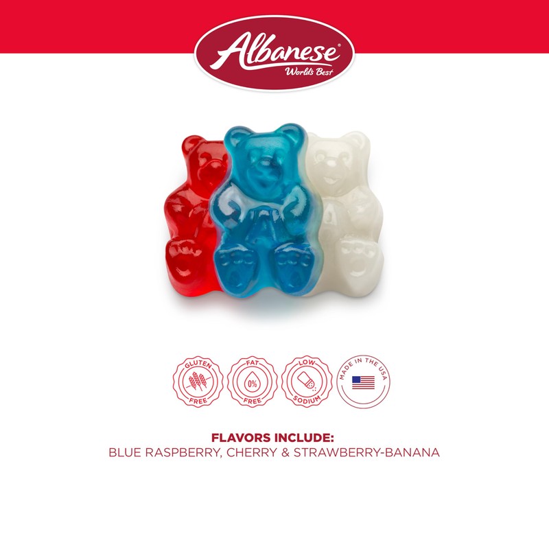Albanese Candy, Freedom Gummi Bears, 5-pound Bag