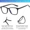 Joopin Blue Light Blocking Glasses for Men Women TR90 Rctangular