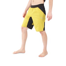 Ucraft - Pantalones cortos de escalada antigravedad. Pantalones cortos deportivos elásticos, ligeros y transpirables., Amarillo, Medium