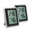 LOFICOPER Digital Thermometer, Hygrometer, 2 Pieces, Mini Weather Station, Small