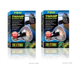 (2 Pack) Exo Terra Swamp Glo Basking Spot Lamp, 75 Watt