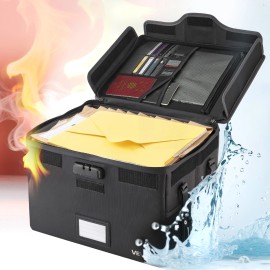 VEVOR Fireproof Document Box 1832 ℉ Fireproof & Waterproof File Box with Lock