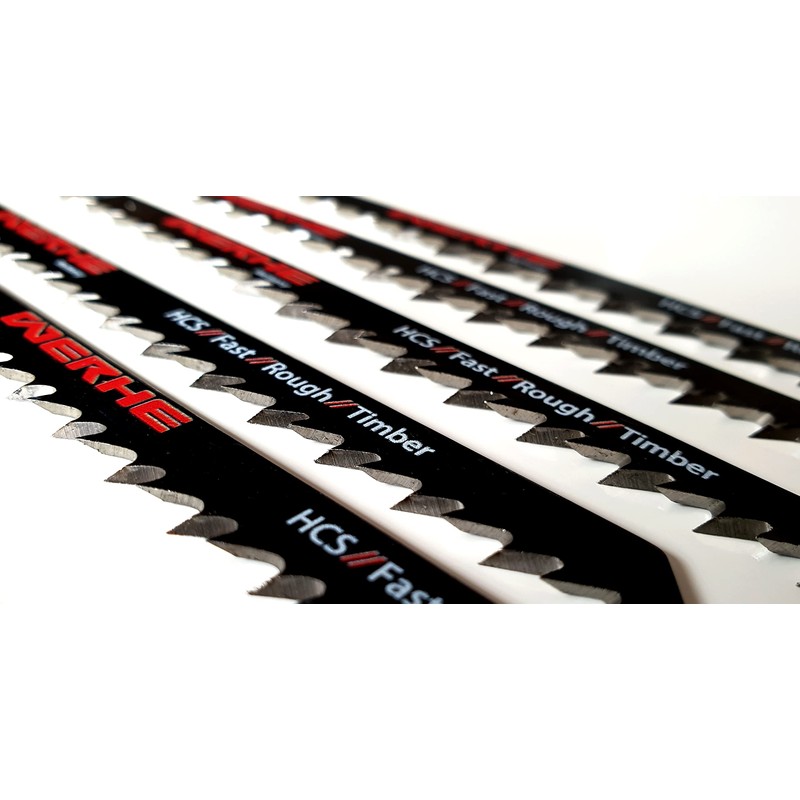 WERHE ® Professional - 10 x Wood Jigsaw Blades -