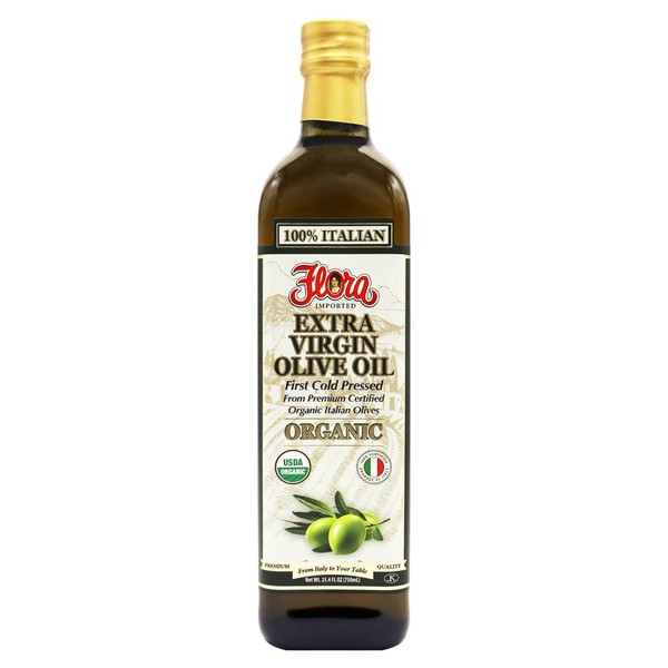Extra Virgin Oil Olive by Flora Foods - Organic & Cold Pressed - (750 ML)