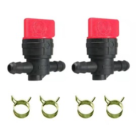 2 PCS 1/4" Fuel Shut Off Valve Gas Fuel Cut Off Valve Replacement for 698181 698183 494539 697944 FH381V FH430V JD AM36141 AM107340 LA105 LA115 BS 94768 493960 Oregon 07-406 Toro 54-3150 Lawn Tractor Black