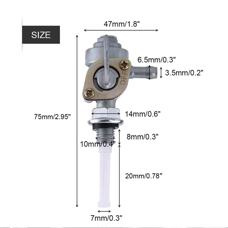 Akozon craftsman snowblower gas shut off with filter,gas shut off,
