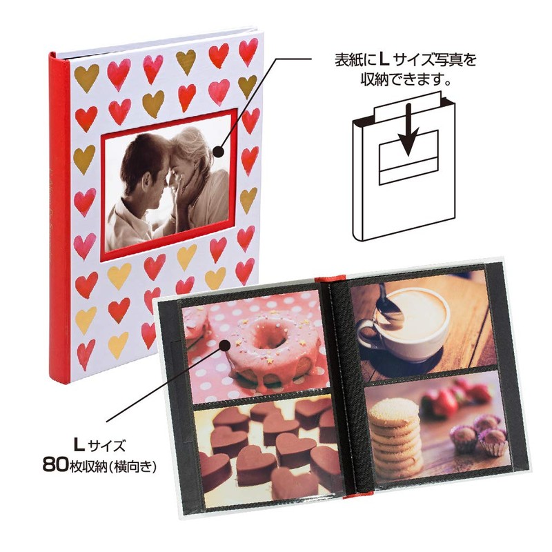 Nakabayashi A-FTPW-L-206-R Window Cover Album, Large Size, 2 Tiers, Holds