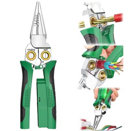 Wire Strippers Twister with Electricity Measurement Function 8in1 Wire Stripping Pliers for Cutting and Pulling Wires Cable Scissors for Scraping and Pressing Wires wrapping tools with Voltage Test