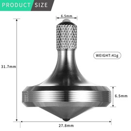 CHEETOP Precision Metal Spinning Top, Well Made Stainless Steel Spin Long Lasting Exceed 8 Mins Desktop Gyro EDC Toy, Perfect Balance Easy to Use Kill Time Efficiently (Pro Max-Silver)