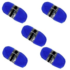 Lexicon Select Pack of 5 x 100g Balls Chunky Wool - Royal