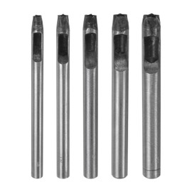sourcing map 5Pcs Leather Hole Punch Set 4mm-8mm Steel Hollow Round Hole Punch Set Leather Hole Punch Cutter for Belts, Watch Band, Paper, Plastic, Leather Crafting