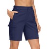 MAGCOMSEN Womens Golf Shorts 7 Inch Inseam Hiking Cargo Navy
