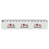 'I Love My Girlfriend' 15cm (6 Inch) White Plastic Ruler