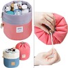 VGMAX Round Make-Up Pouches Round Bucket Style Cases Travel Cosmetic