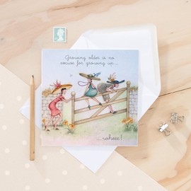 Berni Parker - Growing Older is no Excuse for Growing up...- Ladies Blank Greeting Card