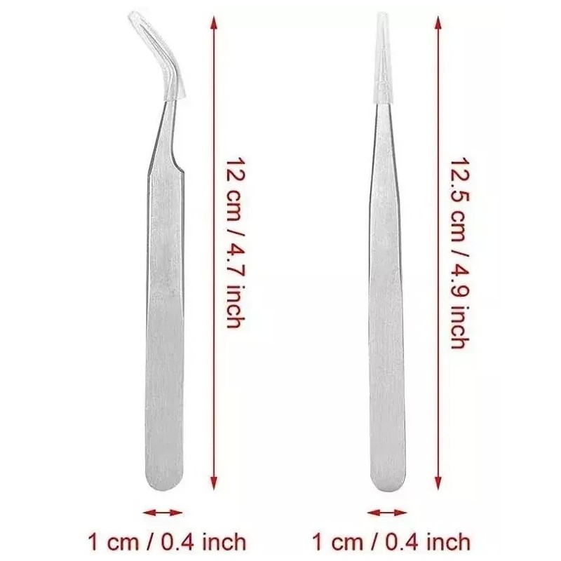 Beauty Tools Pinza Curva De Precisión Para Extensión De Pestañas