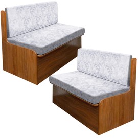 molasofa Leather Like RV Dinette Cushion Covers, RV Booth Seat Cover Stretchable Camper Cushion Couch Covers Washable Slipcovers for Camper Car Bench (2 Backrest Covers & 2 Bench Covers, White)