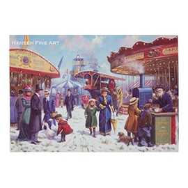 Christmas Fair Victorian Edwardian Traction Engine Christmas Xmas Card