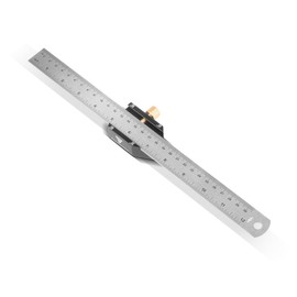 STAHLWERK Angle Stop Ruler | Marking Gauge | Marking Gauge | Marking Ruler | Marking Gauge for Measuring, Scribing, Marking and Drawing