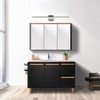 Ralbay 31.5inch Modern LED Black Vanity Light 28W Aluminum Frosted