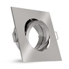 linovum Recessed Spotlight Frame Swivelling Square Brushed Stainless Steel Look