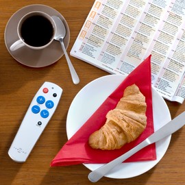 TabTime TabTime Big Button TV Remote Control - Easy to Use and Set Up - Universal - Basic Television Remote Control - Dementia Friendly Gifts (Silver)