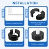 sourcing map 2Pcs Wall Split Pipe Flanges, 0.59" Thick Plastic