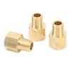 6PCs Brass Pipe Fitting Adapter 1/8 BSPT Female NPT Vehicle
