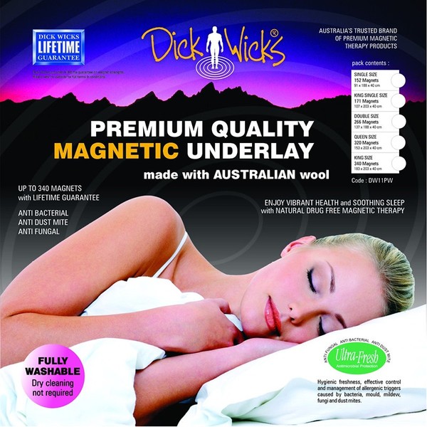 Dick Wicks Premium Wool Magnetic Naked Underlay Queen