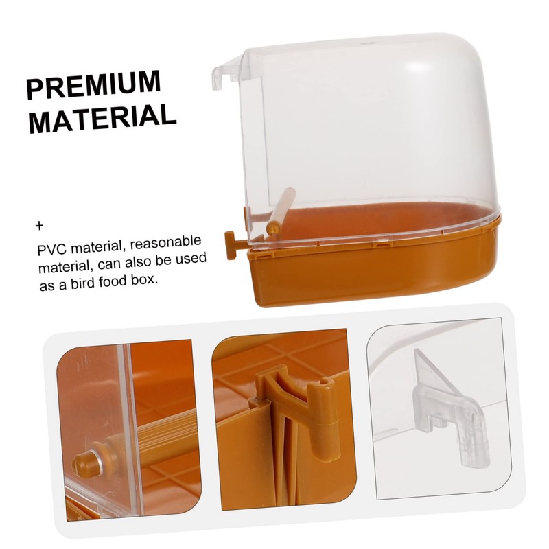 SUPVOX 2pcs Bird Bath Tub for Parrots Shower Basin for