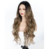 Transparent Lace Front Wigs Pre Plucked Glueness Wig Long Synthetic
