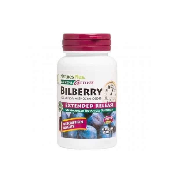 Nature's Plus Actives Bilberry 100mg, 30Tabs