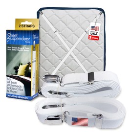 Sheet Suspenders ORIGINAL (gripper, fastener, straps), featured on QVC! Keep all sheets smooth and tight! Sleep like never before!