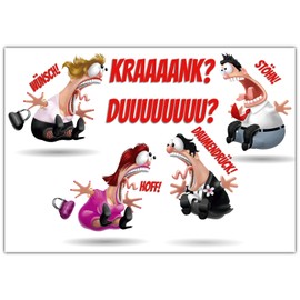 A4 XXL Get Well Soon Card Colleagues with Envelope - Funny Folding Card for Recovery from Colleagues, Friends, Relatives, Recovery Card from BREITENWERK