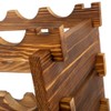 Yimisya Wooden Wine Rack, 6 Tier Stackable Wine Rack, Sturdy