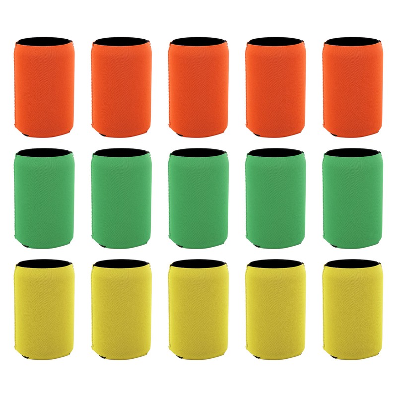 15Pcs Insulated Beer Can Sleeve Cooler Neoprene Covers for Outdoor