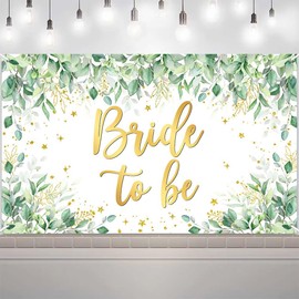 VanillaBay Bride to Be Backdrop Sage Green Eucalyptus Leaves Bridal Shower Backdrop Engagement Bachelorette Party Decorations Photography Background 70.8x43.3in
