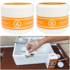 CTUYSY Porcelain Sink Repair kit White, Enamel, Fiberglass, Ceramic Sink, Tub Tile Toilet Shower Kit,Porcelain Sink chip Filler Acrylic Bathtub Repair Kit for Cracks Chips Dents Holes