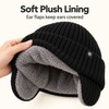 Winter Knit Hat with Ear Flaps for Men and Women