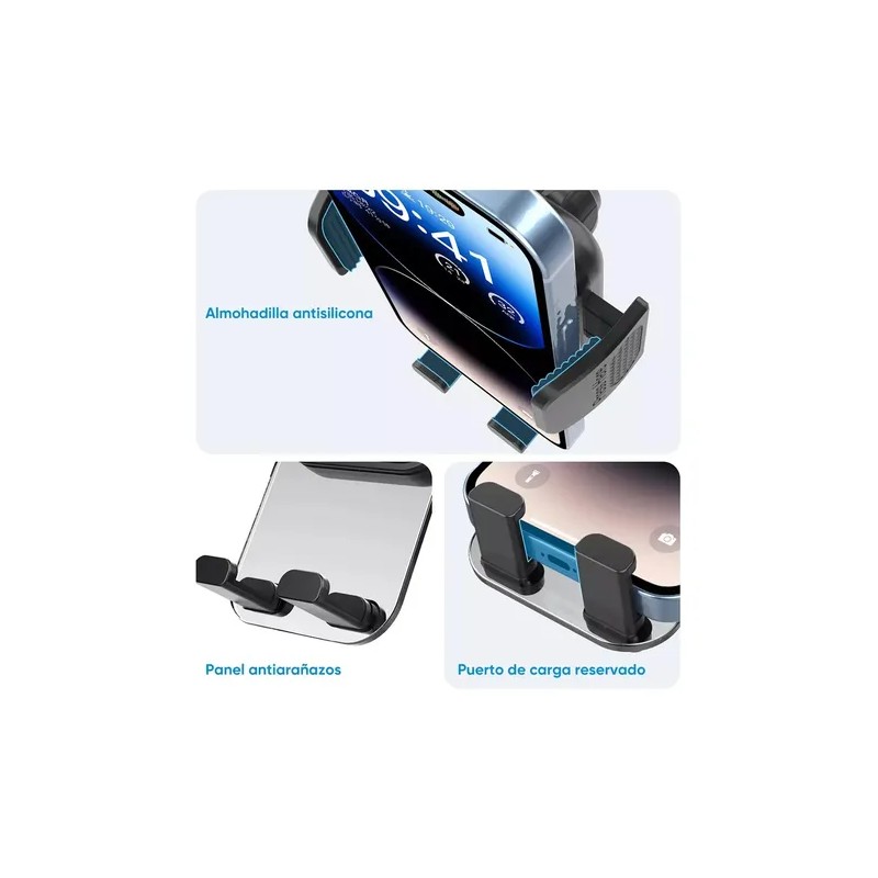 Soporte Celular Auto Con Ventosa Y Clip Para Ventila