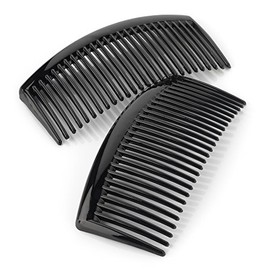 Ladies 2 pk Black Colour 9.5cm Wide Hair Tooth Side Comb