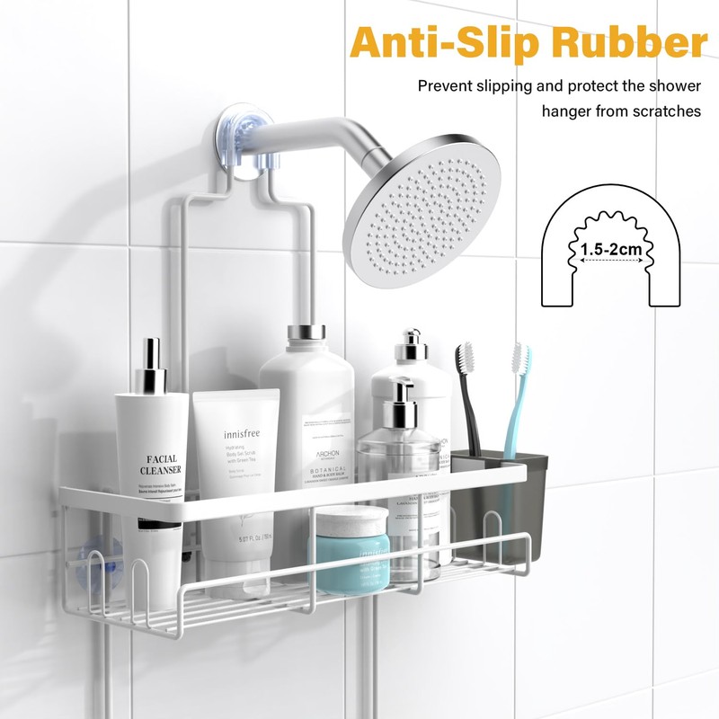 AKTECKE Shower Caddy Hanging Bathroom Organizer: Rustproof Shelf for Inside