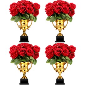 Roshtia The Roses Table Centerpieces for Derby Day Party Decoration Horse Racing Party Supplies for Horse Birthday Party Rose Themed Party Table Decor(28 Pcs 4 Sets)