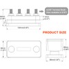 AMOMD 600A Bus Bar 4 Studs (3/8 inch) M10 High