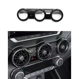 ANUNFRRE Car Accessories Fit for Nissan Sylphy Sentra 2020-2023 ABS Carbon Fiber Interior Console Middle Air Vent AC Outlet Cover Trim 1PC Set