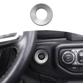 RT-TCZ for Jeep JL Push Start Stop Button Cover Trim Ring for Jeep Wrangler JL JLU Gladiator JT 2018-2024 Silver Interior Accessories